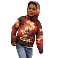 Honouring The ANZAC Spirit Kid Hoodie Gallipoli Lest We Forget LT05 - Polynesian Pride