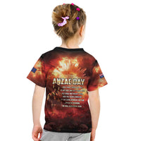 Honouring The ANZAC Spirit Kid T Shirt Gallipoli Lest We Forget LT05 - Polynesian Pride