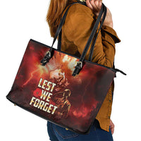 Honouring The ANZAC Spirit Leather Tote Bag Gallipoli Lest We Forget LT05 - Polynesian Pride