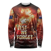 Honouring The ANZAC Spirit Long Sleeve Shirt Gallipoli Lest We Forget LT05 Unisex Red - Polynesian Pride