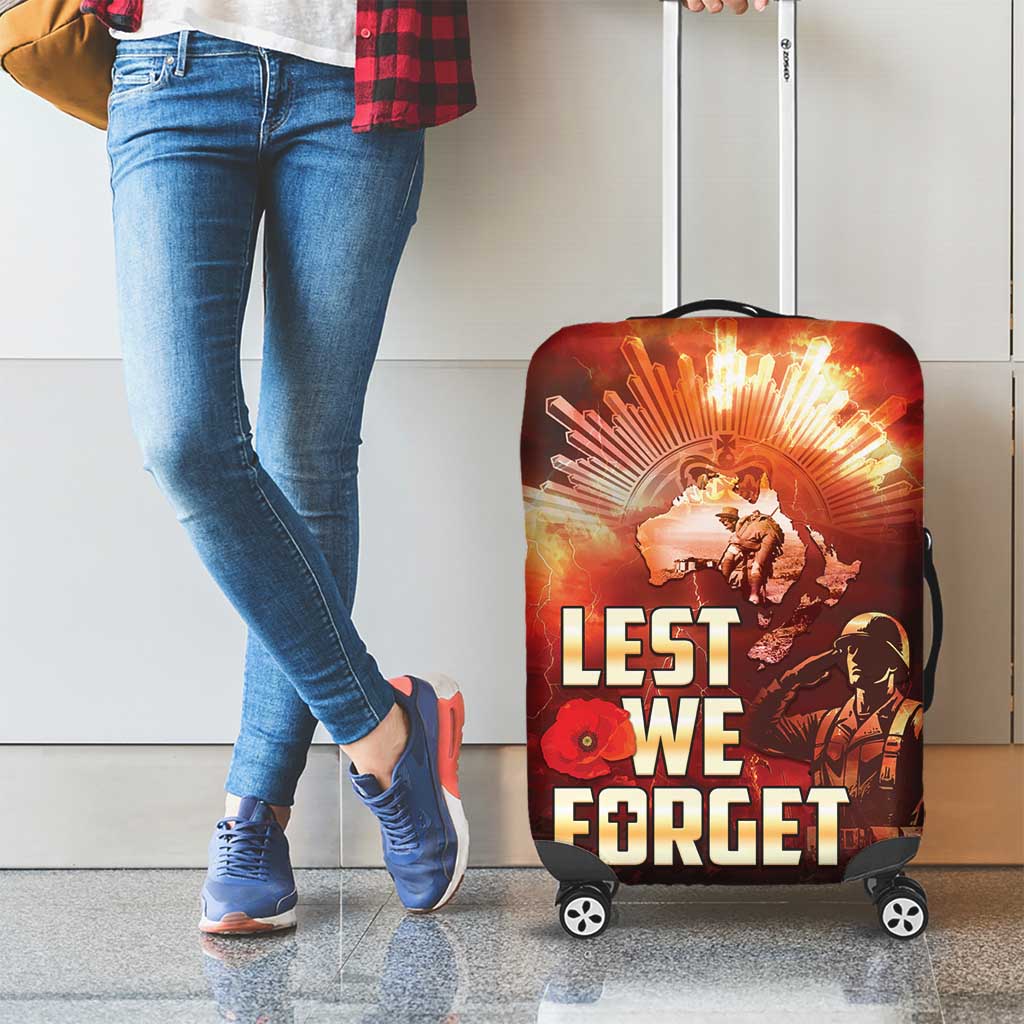 Honouring The ANZAC Spirit Luggage Cover Gallipoli Lest We Forget LT05 - Polynesian Pride