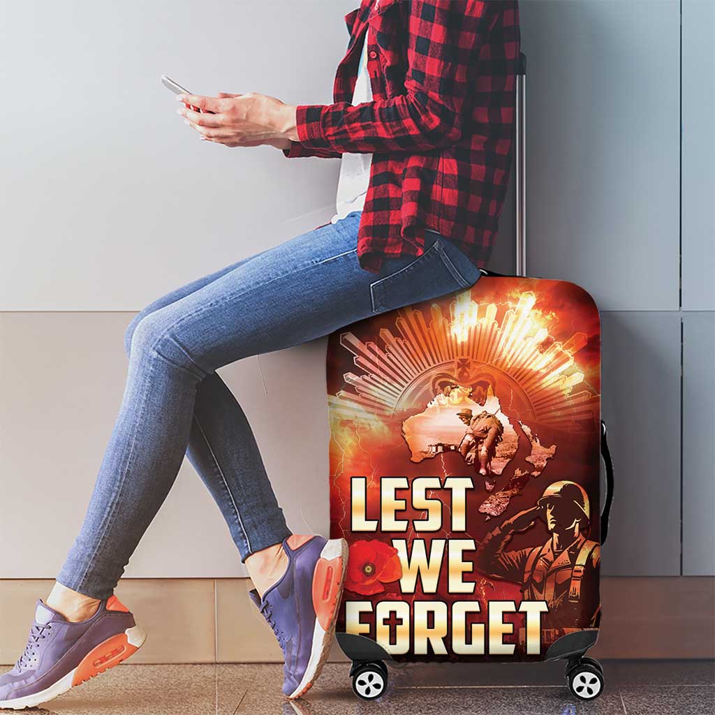 Honouring The ANZAC Spirit Luggage Cover Gallipoli Lest We Forget LT05 - Polynesian Pride