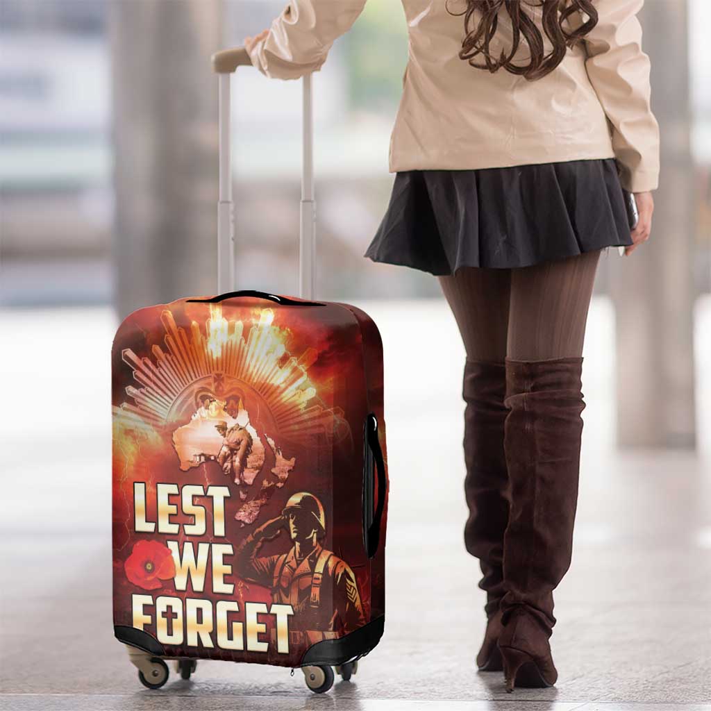 Honouring The ANZAC Spirit Luggage Cover Gallipoli Lest We Forget LT05 - Polynesian Pride