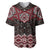 New Zealand Aotearoa Baseball Jersey Red Taniko Art Maori Pattern