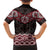 New Zealand Aotearoa Family Matching Long Sleeve Bodycon Dress and Hawaiian Shirt Red Taniko Art Maori Pattern