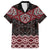 New Zealand Aotearoa Family Matching Long Sleeve Bodycon Dress and Hawaiian Shirt Red Taniko Art Maori Pattern