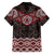 New Zealand Aotearoa Family Matching Long Sleeve Bodycon Dress and Hawaiian Shirt Red Taniko Art Maori Pattern