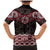 New Zealand Aotearoa Family Matching Mermaid Dress and Hawaiian Shirt Red Taniko Art Maori Pattern