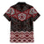 New Zealand Aotearoa Family Matching Mermaid Dress and Hawaiian Shirt Red Taniko Art Maori Pattern