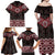 New Zealand Aotearoa Family Matching Off Shoulder Maxi Dress and Hawaiian Shirt Red Taniko Art Maori Pattern