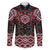 New Zealand Aotearoa Family Matching Puletasi and Hawaiian Shirt Red Taniko Art Maori Pattern