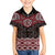 New Zealand Aotearoa Family Matching Puletasi and Hawaiian Shirt Red Taniko Art Maori Pattern