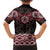 New Zealand Aotearoa Family Matching Short Sleeve Bodycon Dress and Hawaiian Shirt Red Taniko Art Maori Pattern