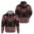 New Zealand Aotearoa Hoodie Red Taniko Art Maori Pattern