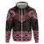 New Zealand Aotearoa Hoodie Red Taniko Art Maori Pattern