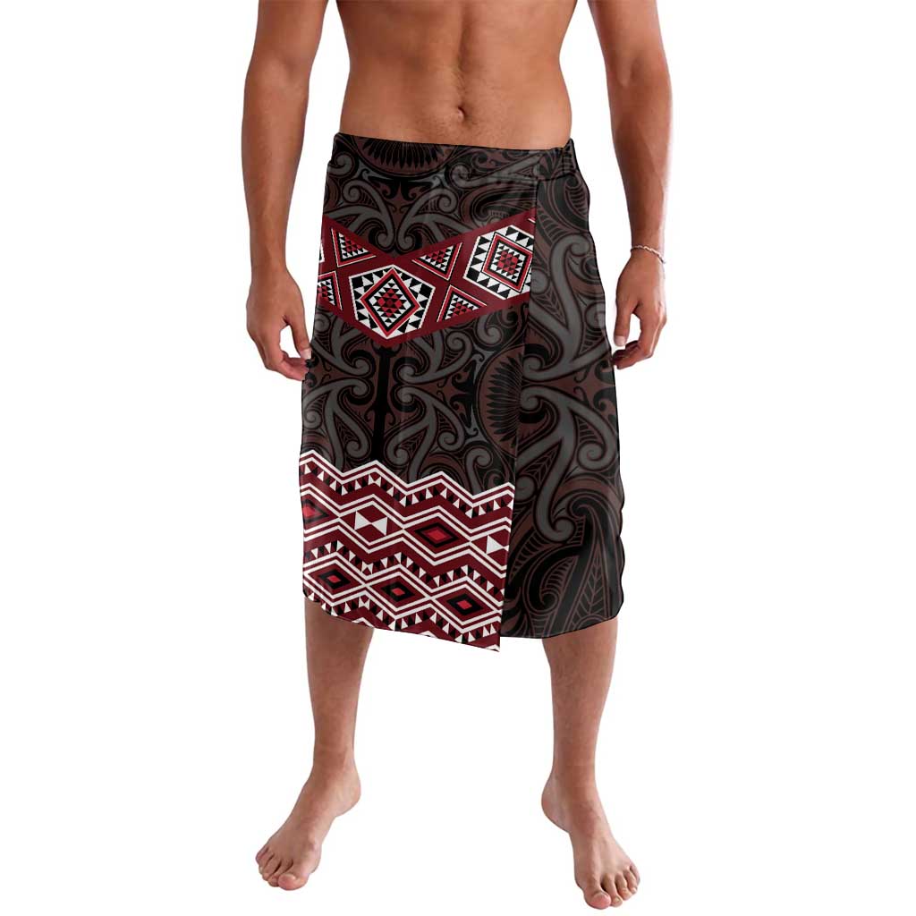 New Zealand Aotearoa Lavalava Red Taniko Art Maori Pattern LT05 Red - Polynesian Pride