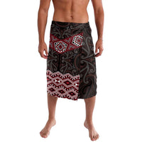 New Zealand Aotearoa Lavalava Red Taniko Art Maori Pattern LT05 Red - Polynesian Pride