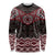 New Zealand Aotearoa Long Sleeve Shirt Red Taniko Art Maori Pattern