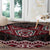 New Zealand Aotearoa Round Carpet Red Taniko Art Maori Pattern