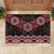 New Zealand Aotearoa Rubber Doormat Red Taniko Art Maori Pattern