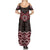 New Zealand Aotearoa Summer Maxi Dress Red Taniko Art Maori Pattern