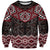 New Zealand Aotearoa Sweatshirt Red Taniko Art Maori Pattern