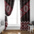 New Zealand Aotearoa Window Curtain Red Taniko Art Maori Pattern