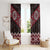 New Zealand Aotearoa Window Curtain Red Taniko Art Maori Pattern