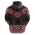 New Zealand Aotearoa Zip Hoodie Red Taniko Art Maori Pattern