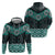 New Zealand Aotearoa Hoodie Turquoise Taniko Art Maori Pattern