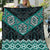 New Zealand Aotearoa Quilt Turquoise Taniko Art Maori Pattern