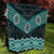 New Zealand Aotearoa Quilt Turquoise Taniko Art Maori Pattern