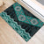 New Zealand Aotearoa Rubber Doormat Turquoise Taniko Art Maori Pattern