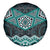 New Zealand Aotearoa Spare Tire Cover Turquoise Taniko Art Maori Pattern