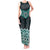 New Zealand Aotearoa Tank Maxi Dress Turquoise Taniko Art Maori Pattern