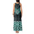 New Zealand Aotearoa Tank Maxi Dress Turquoise Taniko Art Maori Pattern