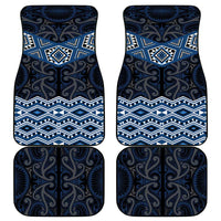 New Zealand Aotearoa Car Mats Blue Taniko Art Maori Pattern LT05 - Polynesian Pride