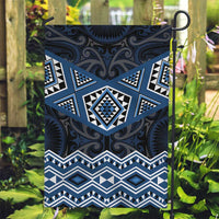 New Zealand Aotearoa Garden Flag Blue Taniko Art Maori Pattern LT05 Garden Flag Blue - Polynesian Pride