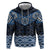 New Zealand Aotearoa Hoodie Blue Taniko Art Maori Pattern