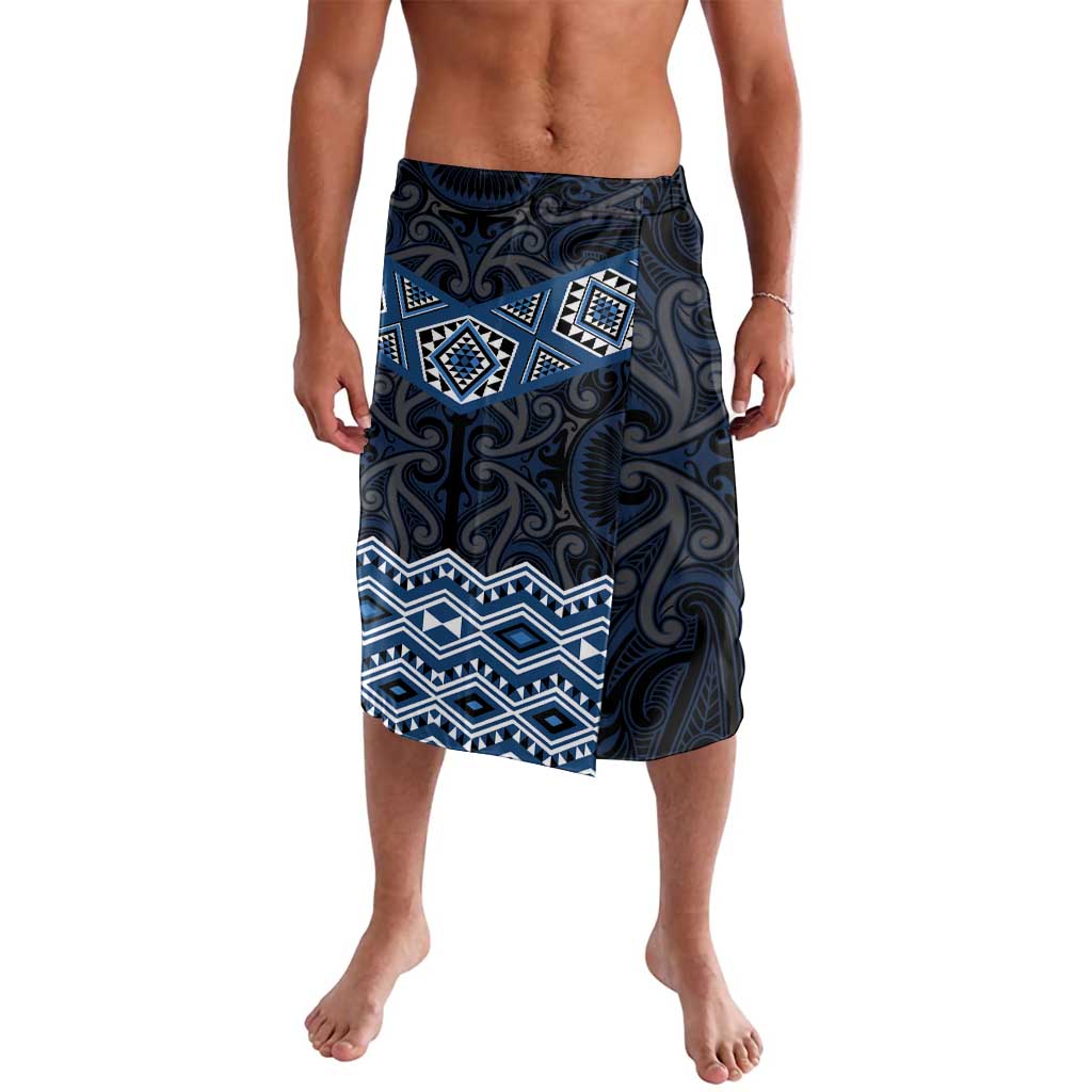 New Zealand Aotearoa Lavalava Blue Taniko Art Maori Pattern LT05 Blue - Polynesian Pride