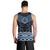 New Zealand Aotearoa Men Tank Top Blue Taniko Art Maori Pattern