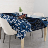 New Zealand Aotearoa Tablecloth Blue Taniko Art Maori Pattern LT05 - Polynesian Pride