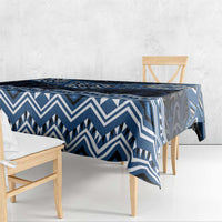 New Zealand Aotearoa Tablecloth Blue Taniko Art Maori Pattern LT05 - Polynesian Pride