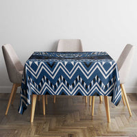 New Zealand Aotearoa Tablecloth Blue Taniko Art Maori Pattern LT05 - Polynesian Pride