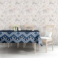 New Zealand Aotearoa Tablecloth Blue Taniko Art Maori Pattern LT05 - Polynesian Pride