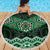 New Zealand Aotearoa Beach Blanket Green Taniko Art Maori Pattern