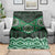 New Zealand Aotearoa Blanket Green Taniko Art Maori Pattern