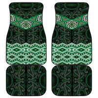 New Zealand Aotearoa Car Mats Green Taniko Art Maori Pattern LT05 - Polynesian Pride