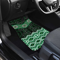 New Zealand Aotearoa Car Mats Green Taniko Art Maori Pattern LT05 - Polynesian Pride