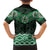 New Zealand Aotearoa Family Matching Long Sleeve Bodycon Dress and Hawaiian Shirt Green Taniko Art Maori Pattern